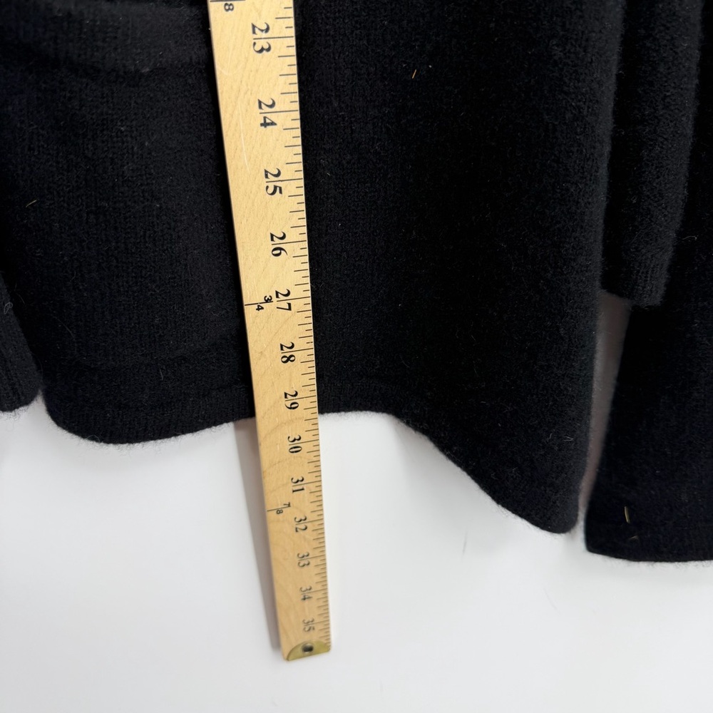 brazeau tricot 100% cashmere cardigan black sz M 3 shawl collar ribbed cuffs - Picture 6 of 8